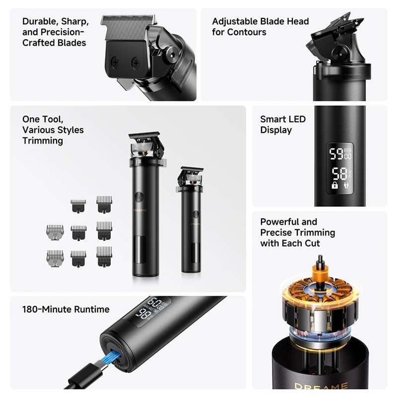 Dreame T3 Professional Barber Trimmer Black - EUA
