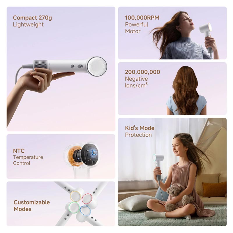 Dreame Pocket Mini White Hair Dryer - EU