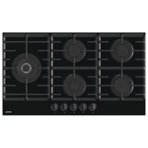 Gorenje Hob 90Cm 5Gas Burners Black