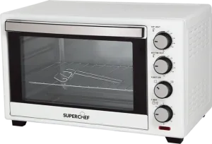 Super Chef Electric Oven 48L Double Glass Fan White