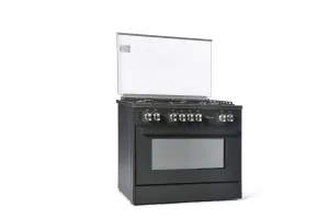 Super Chef Cooker Wide 90Cm 5Gas Burners Semi-Pro Matt Black