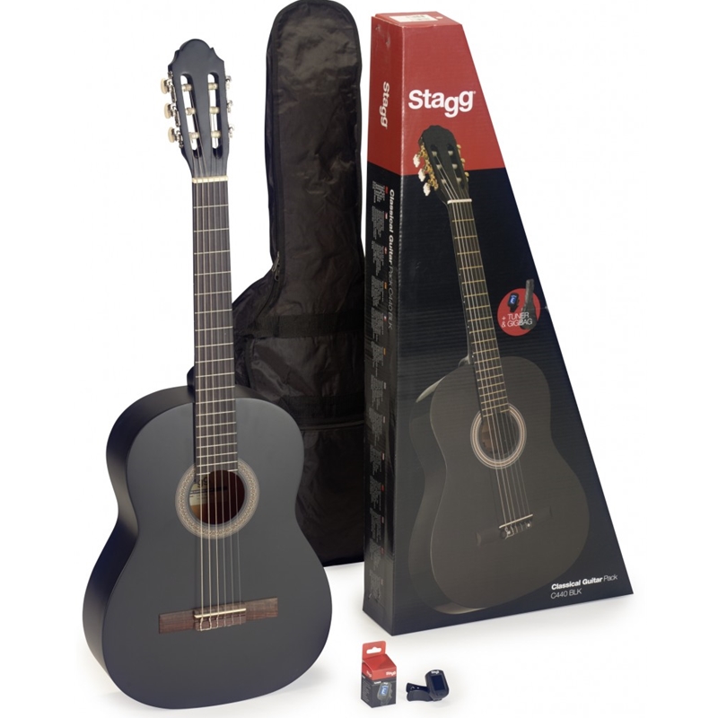 Stagg C440 Full Size Classic Guitar Package - Black