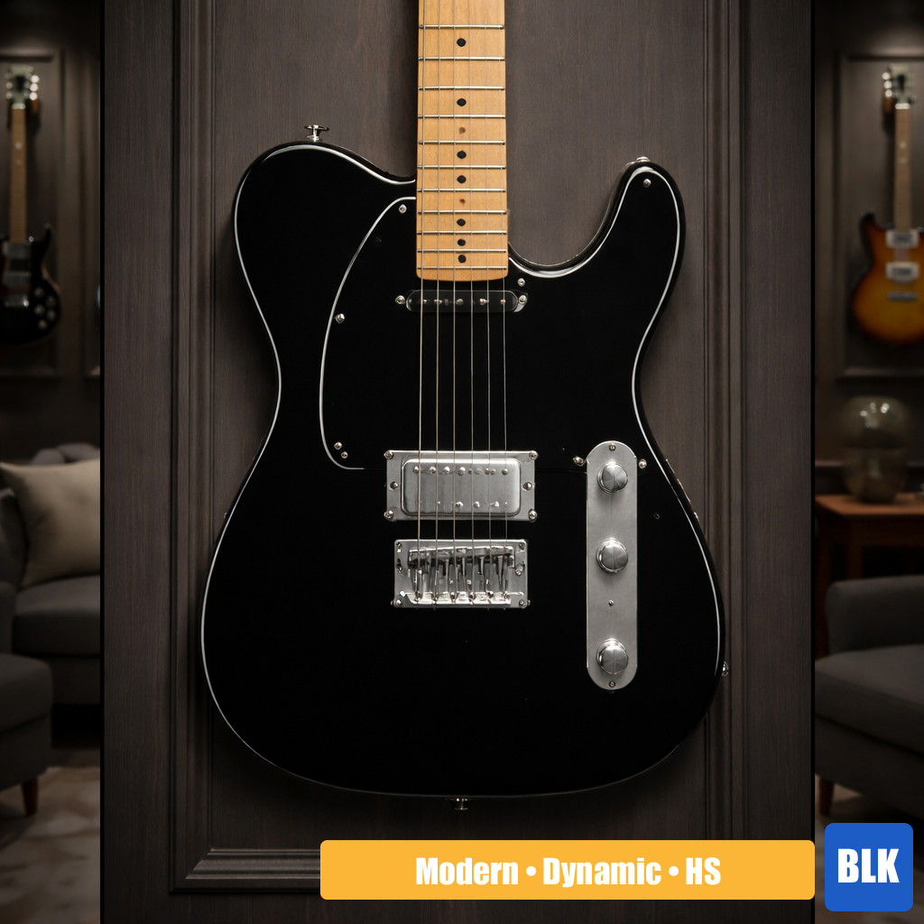 Stagg SETPLUS T vintage style electric black guitar