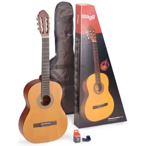 Stagg C410 Half Size Classical Guitar Package Matt Natural