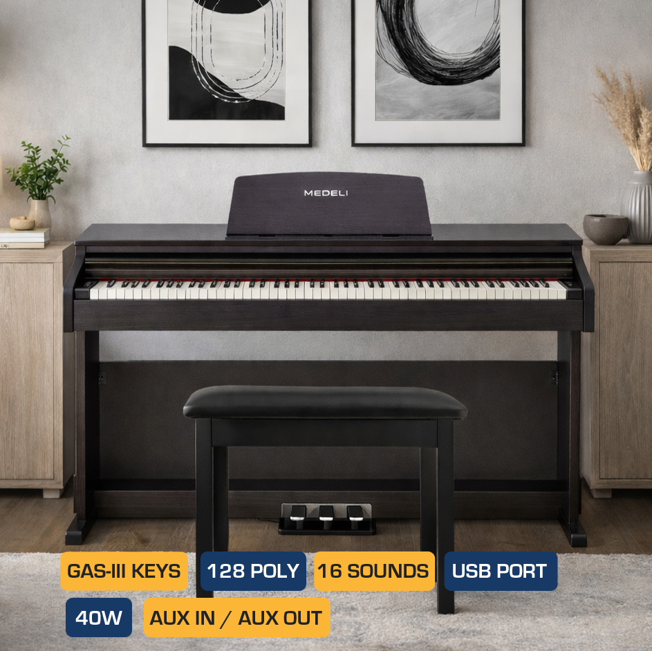 Medeli DP260 Digital Piano Rosewood Color