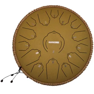 Muzicord TWL15-14 Steel Tongue Drum 15 notes 14inch, TWL lotus tongue, Carbon steel golden
