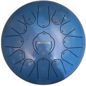 Muzicord TWL13-12 Steel Tongue Drum 13 notes 12inch, TWL lotus tongue, Carbon steel sky blue