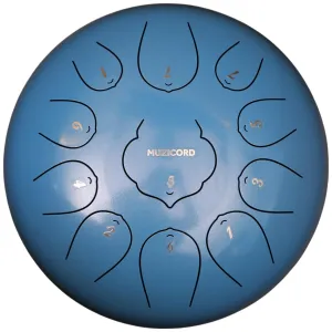 Muzicord THD11-12 Steel Tongue Drum 11 notes 12inch, THD lotus tongue, Carbon steel Sky Blue