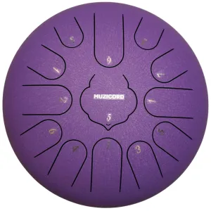 Muzicord TWR13-12 Steel Tongue Drum 13 notes 12inch, TWR lotus tongue, Carbon steel lavander