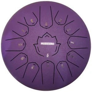 Muzicord TWH13-12 Steel Tongue Drum 13 notes 12inch, TWH lotus tongue, Carbon steel lavender