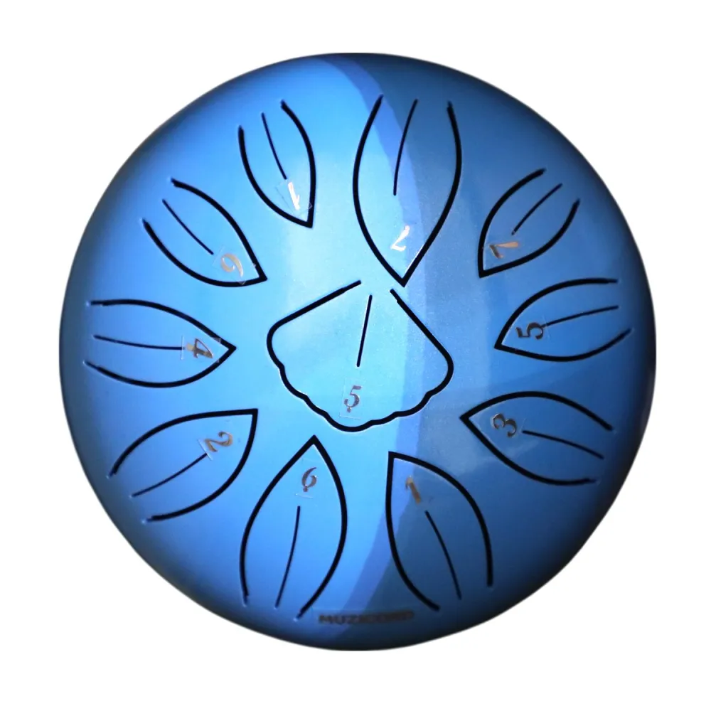 Muzicord TWG11-6 Steel Tongue Drum 11 notes 6inch , Ginkgobiloba tongue, Carbon steel Sky blue