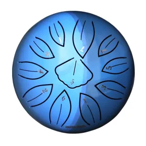 Muzicord TWG11-6 Steel Tongue Drum 11 notes 6inch , Ginkgobiloba tongue, Carbon steel Sky blue