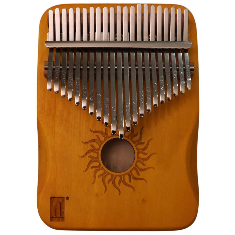 Muzicord KHS-21 Kalimba 17/21 keys, Hollow Sun, palm rest, Poplar- Yellow non tuned