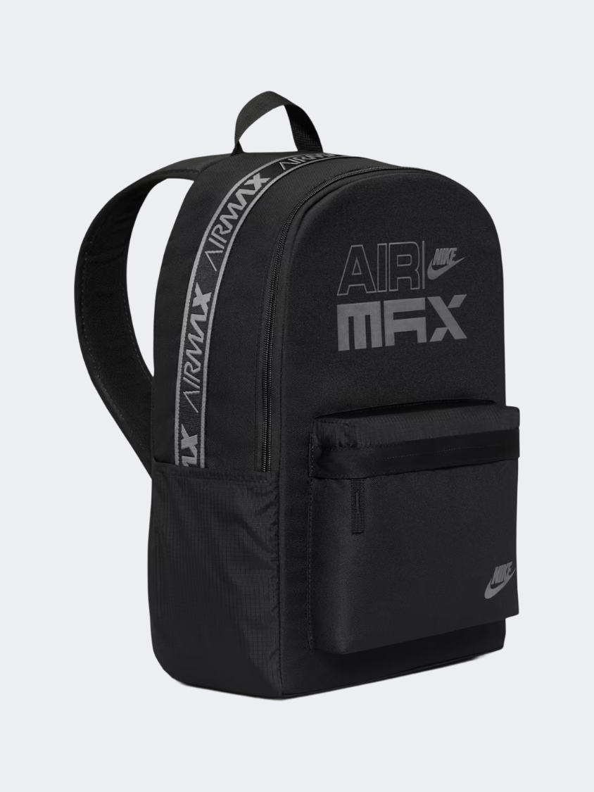 Nike Heritage Airmax 25 L Unisex Lifestyle Backpack Black/Reflect Silver