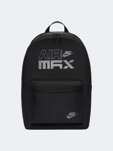 Nike Heritage Airmax 25 L Unisex Lifestyle Backpack Black/Reflect Silver