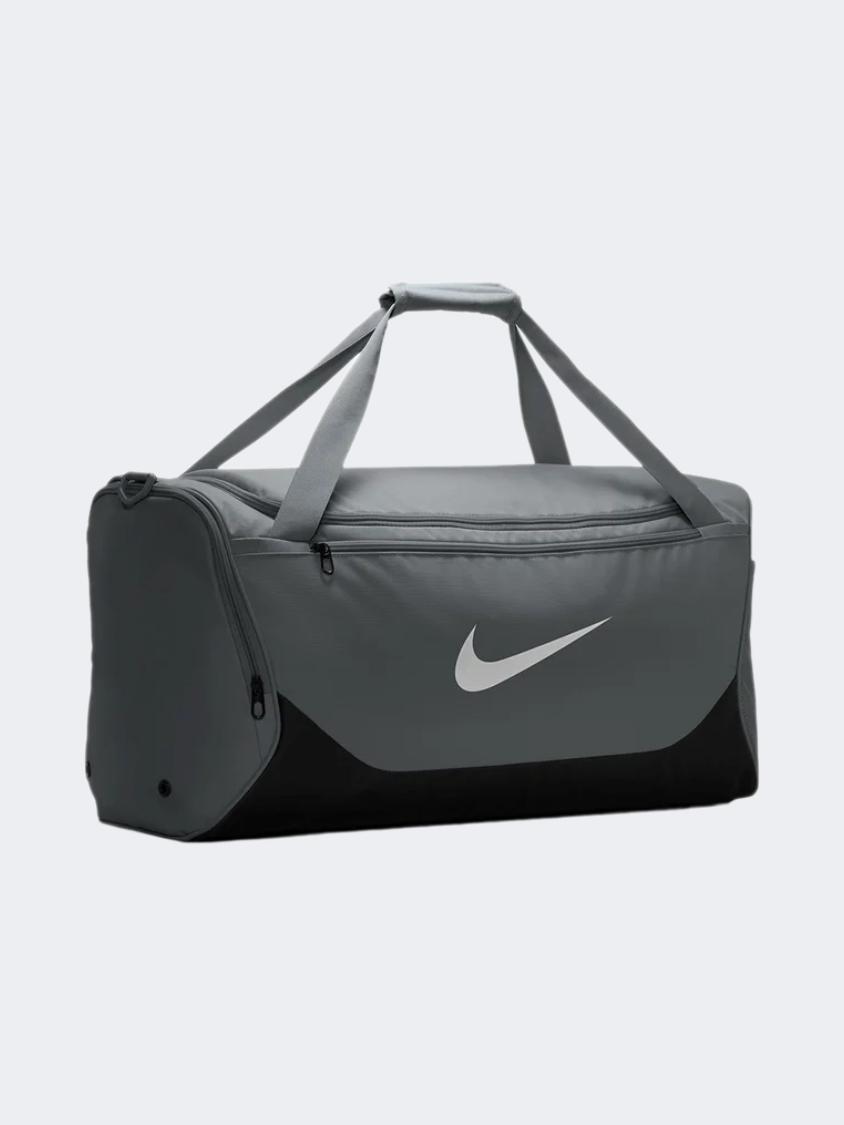Nike Brasilia Medium 60 L Unisex Training Duffle Bag Grey/Black/White
