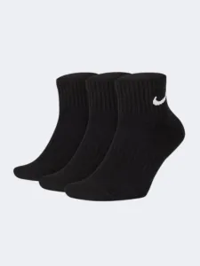 Nike Everyday Cushioning Ankle 3P Unisex Lifestyle Sock Black/White