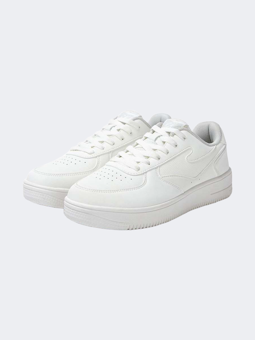 Erke Skateboard Women Lifestyle Shoes Light White