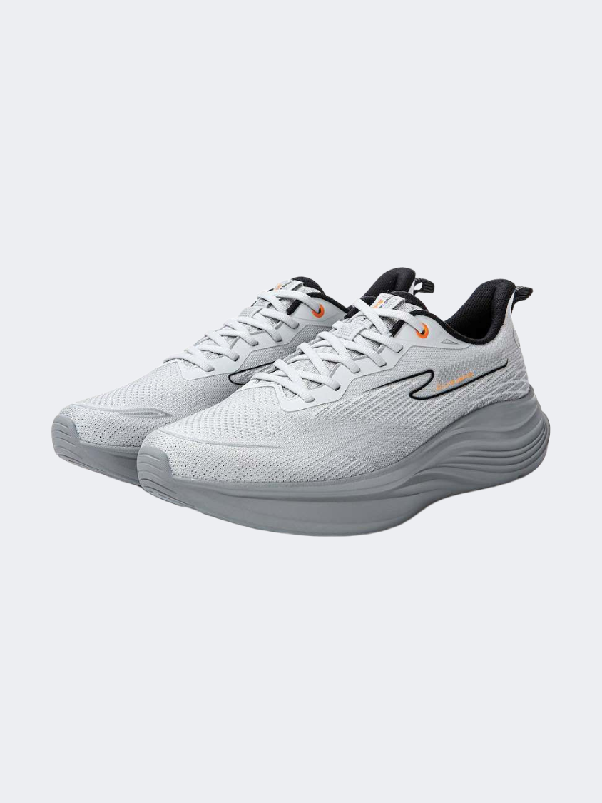 Erke Men Running Shoes Light Grey