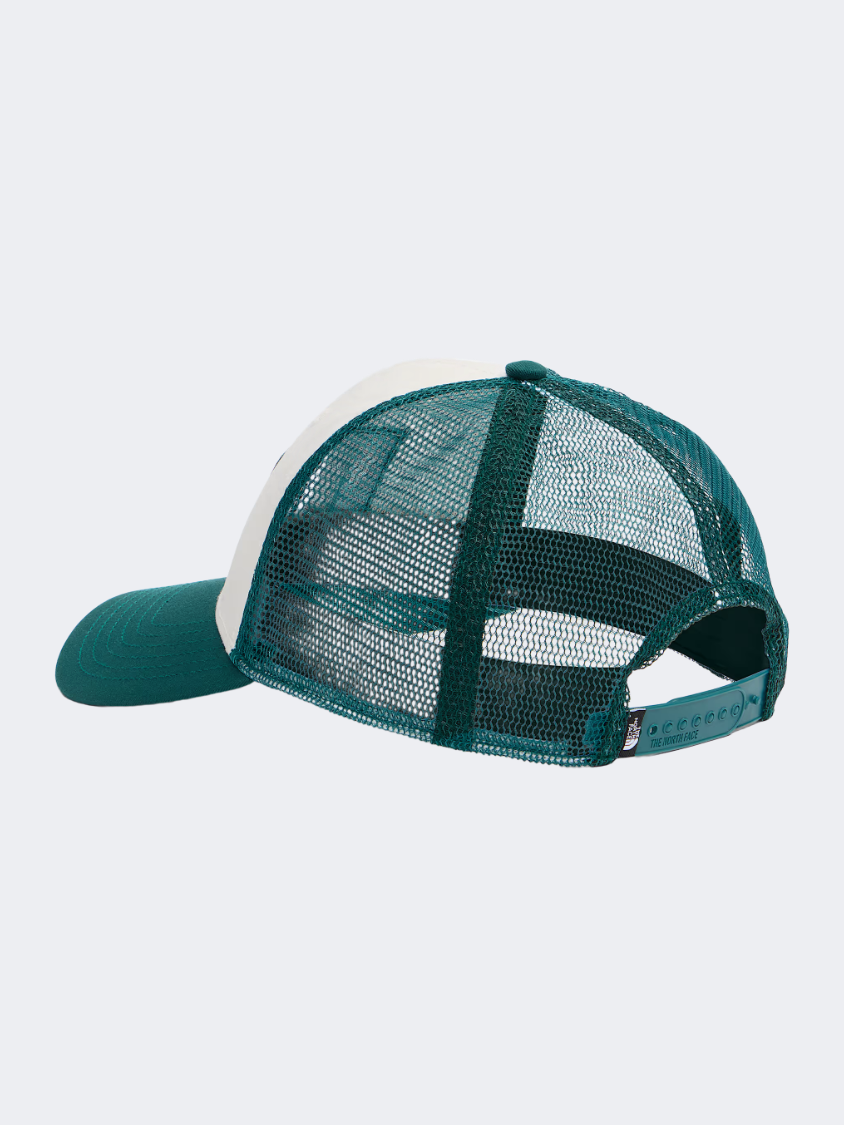 The North Face Mudder Trucker Unisex Lifestyle Cap White Dune/Pacific Teal