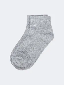 Erke Flat Ankle Women Lifestyle Sock Light Heather Grey