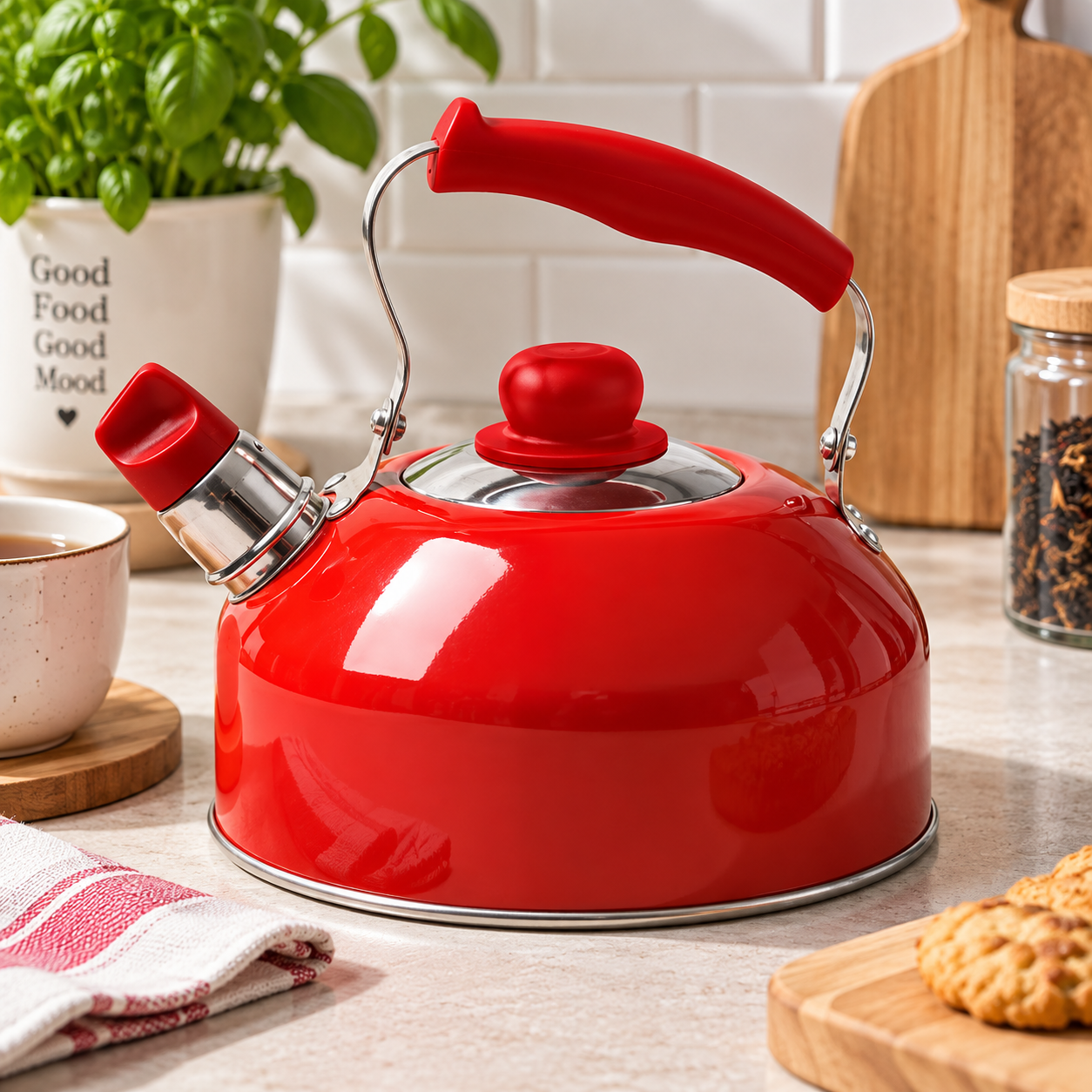 Excelsa "Pop Cook" Kettle With Whistle 2 Lt