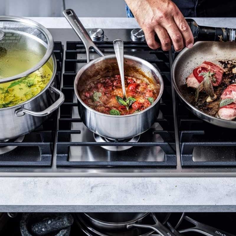 Kitchenaid CC003258-001 20 Cm Stainless Steel Saucepan With Tempered Glass LED,