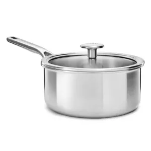 Kitchenaid CC003258-001 20 Cm Stainless Steel Saucepan With Tempered Glass LED,