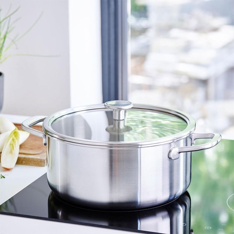 Kitchenaid CC003260-001 24 Cm Stainless Steel Casserole With Tempered Glass LED