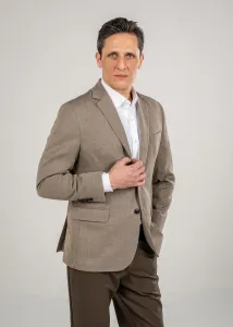 Blazer Wool Blend Without Lining - Brown