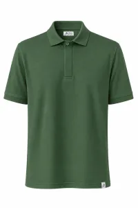 Polo Pique With Hidden Buttons - Green