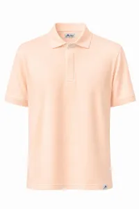 Polo Pique With Hidden Buttons - Orange