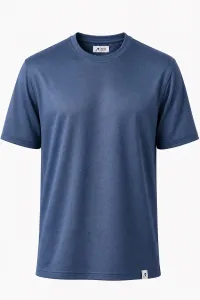 Round Neck Pique Cotton - Blue
