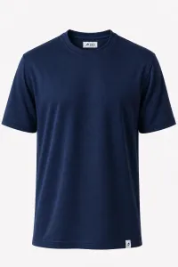 Round Neck Pique Cotton - Navy