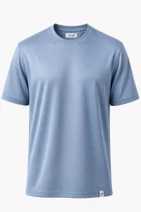 Round Neck Pique Cotton - Light Blue