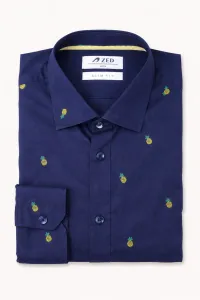 Shirt ZED 100% Cotton Slim fit - Navy