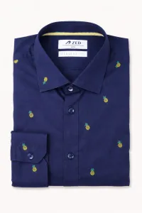 Shirt ZED 100% Cotton Regular fit - Navy