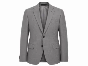 Single Breasted Blazer Notch Lapel - Grey