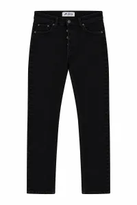 Straight Leg Denim Jeans - Black