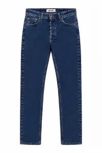 Straight Leg Denim Jeans - Dark Blue