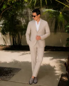 Suit Trousers Linen - Light Beige
