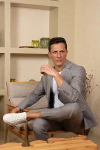 Suit Blazer Linen Half Lining - Grey