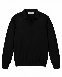 Polo Knit V-Neck Long Sleeve