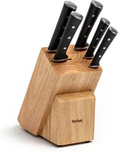 Tefal Ice Force K232S574 6-Piece Knife Set with Wooden Knife Block