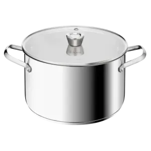 Tefal Emotion+ XL Stainless Steel Pot with Glass Lid 26cm