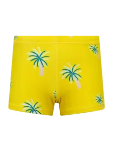 Oil And Gaz Stretchy Kids-Boys Beach Swim Short Yellow