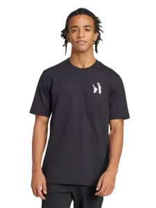 Adidas Lounge Slides Graphic Pocket Men Sportswear T-Shirt Black