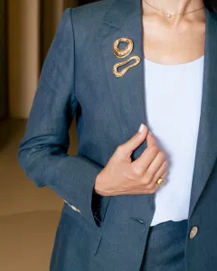 Abstract gold Pin - Gold