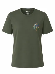 Basic T-Shirt With Embroidery - Olive