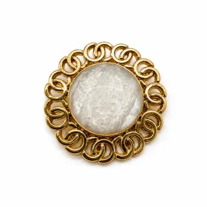 Gold Pin With Pearl Detail - Gold